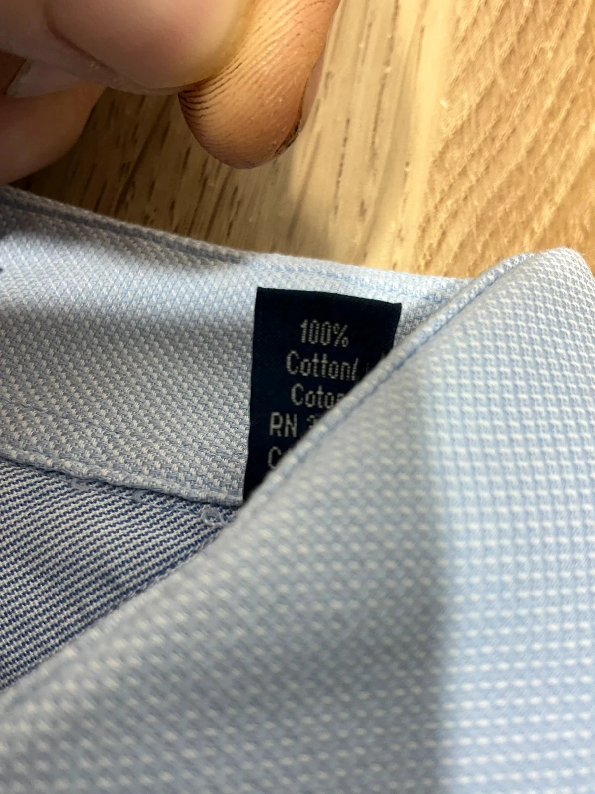 Chemise Tommy Hilfiger Slim Fit 16-1/2 32-33 Preppy 100% Coton Bleu Ciel – photo 6